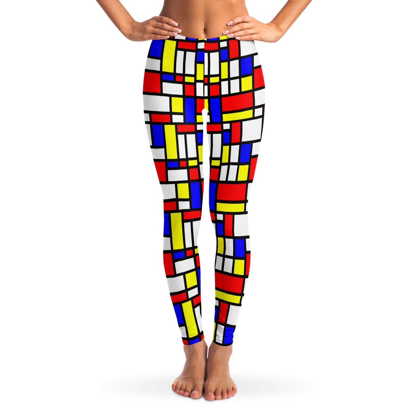 65 MCMLXV Women's Mondrian Color Block Print Leggings - 65mcmlxv