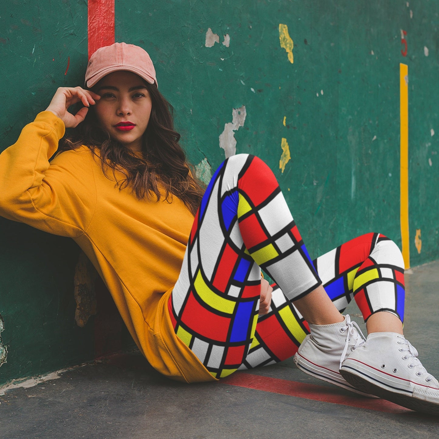 65 MCMLXV Women's Mondrian Color Block Print Leggings - 65mcmlxv
