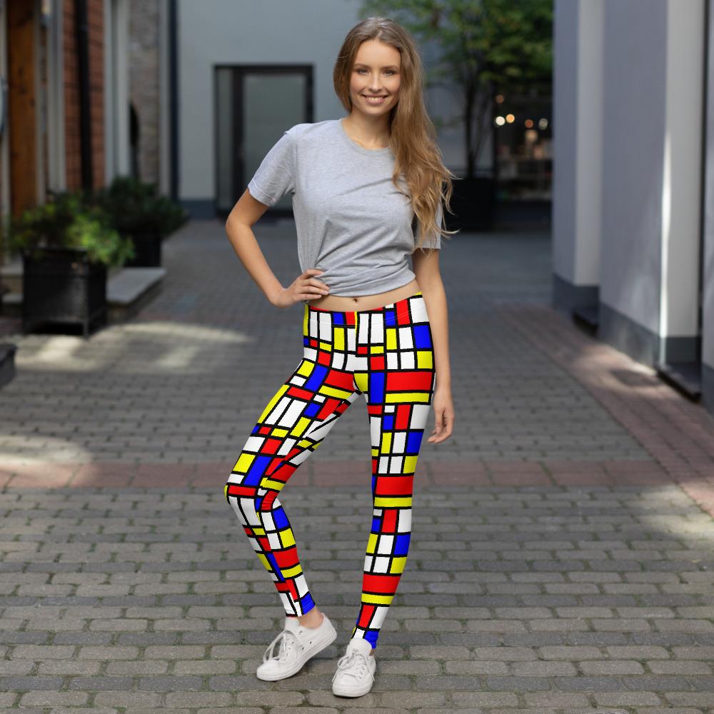65 MCMLXV Women's Mondrian Color Block Print Leggings - 65mcmlxv