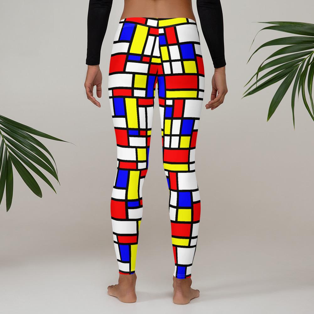 65 MCMLXV Women's Mondrian Color Block Print Leggings - 65mcmlxv