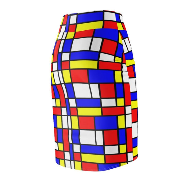 65 MCMLXV Women's Mondrian Color Block Print Pencil Skirt - 65mcmlxv