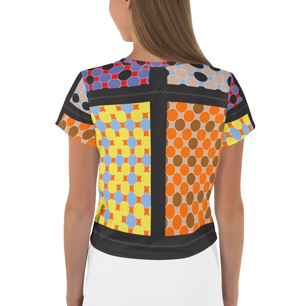 65 MCMLXV Women's Multi-Color Polka Dot Print Crop T-Shirt - 65mcmlxv