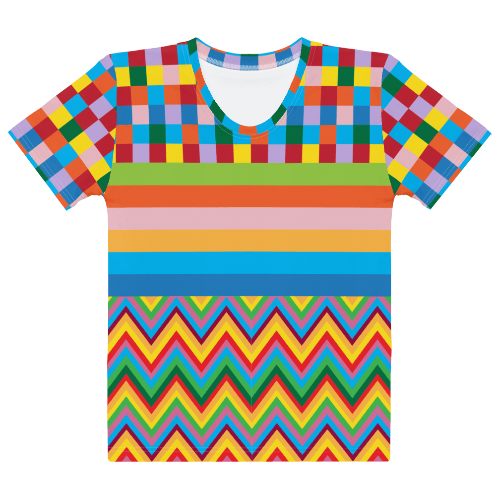 65 MCMLXV Women's Multi-Color TV Screen Test Print T-Shirt - 65mcmlxv