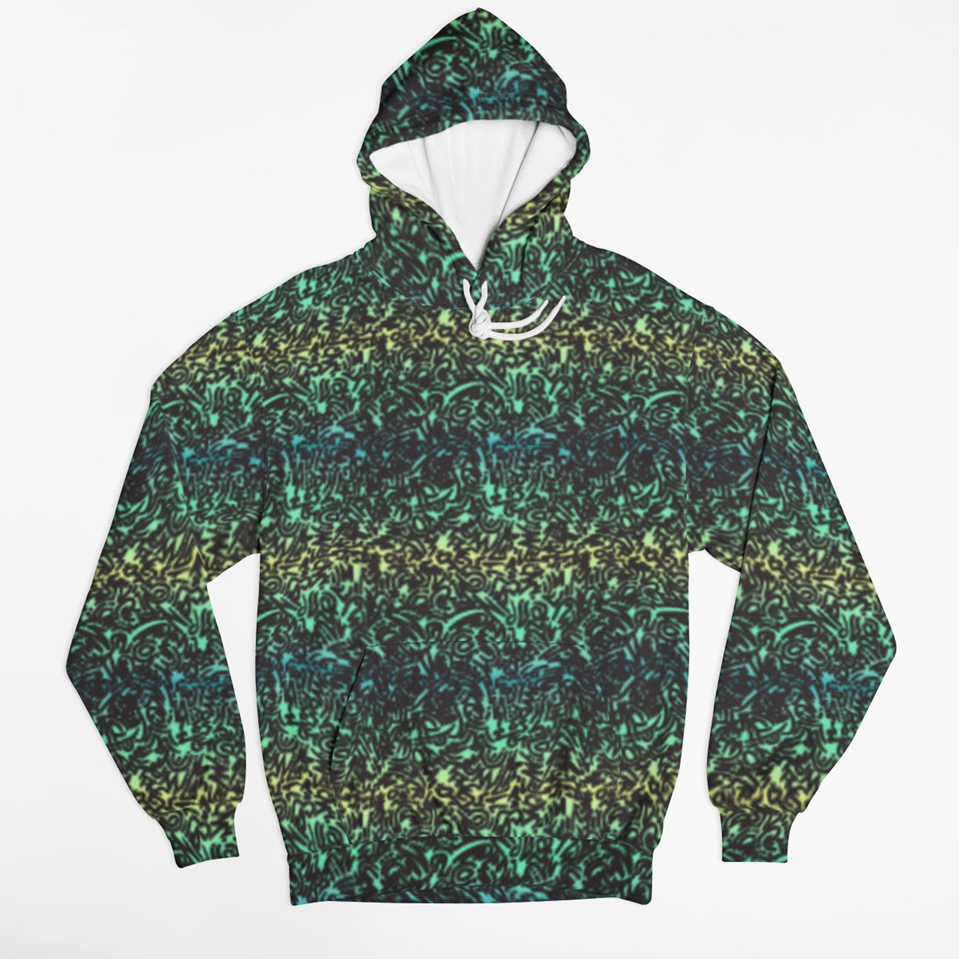 65 MCMLXV Women's Ombre Squiggles Print Fleece Hoodie - 65mcmlxv