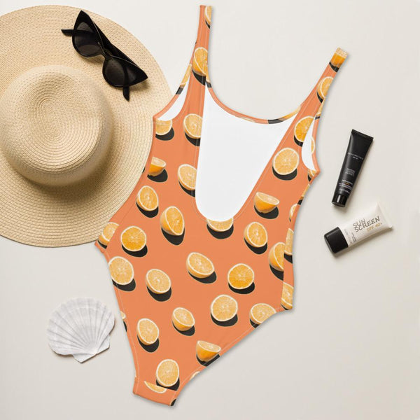 65 MCMLXV Women's Oranges Toss Print 1 Piece Swimsuit - 65mcmlxv