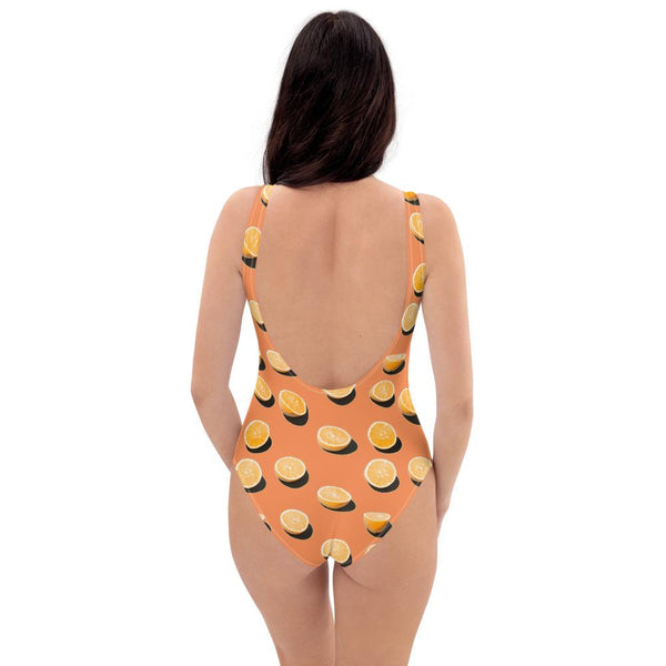 65 MCMLXV Women's Oranges Toss Print 1 Piece Swimsuit - 65mcmlxv