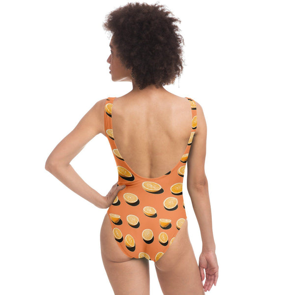 65 MCMLXV Women's Oranges Toss Print 1 Piece Swimsuit - 65mcmlxv