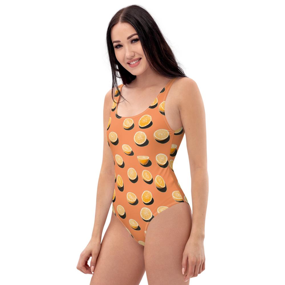 65 MCMLXV Women's Oranges Toss Print 1 Piece Swimsuit - 65mcmlxv