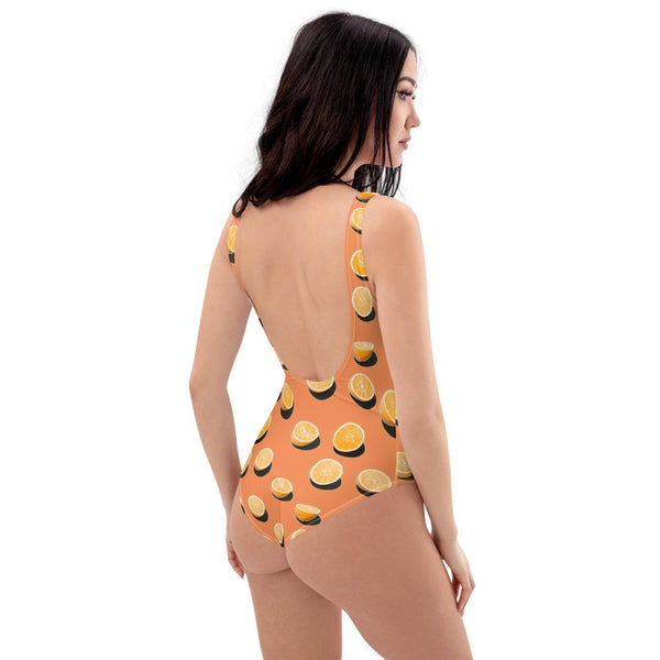 65 MCMLXV Women's Oranges Toss Print 1 Piece Swimsuit - 65mcmlxv