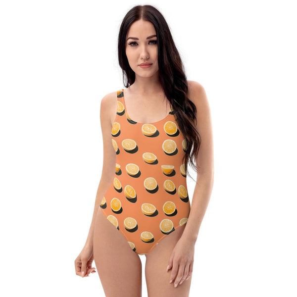 65 MCMLXV Women's Oranges Toss Print 1 Piece Swimsuit - 65mcmlxv