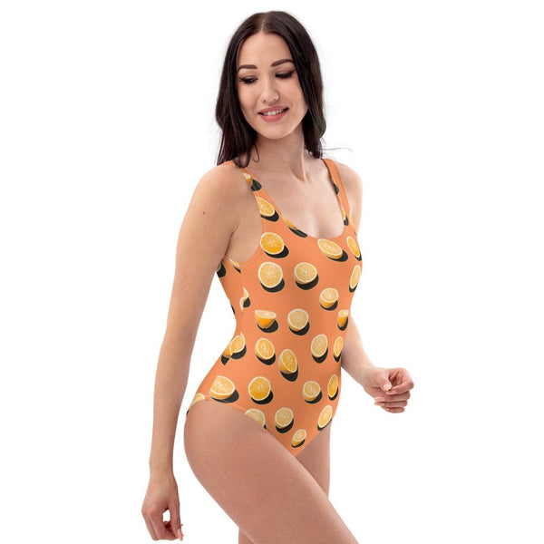65 MCMLXV Women's Oranges Toss Print 1 Piece Swimsuit - 65mcmlxv