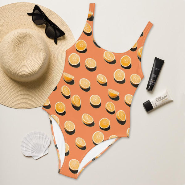 65 MCMLXV Women's Oranges Toss Print 1 Piece Swimsuit - 65mcmlxv