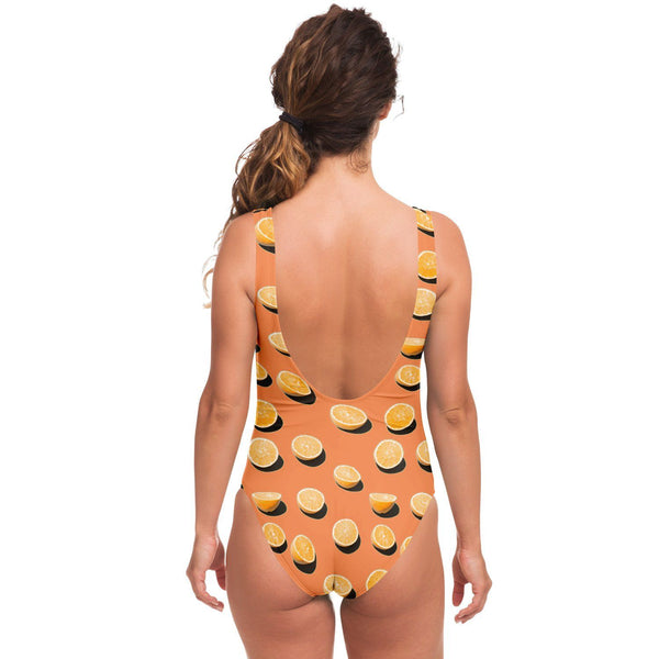 65 MCMLXV Women's Oranges Toss Print 1 Piece Swimsuit - 65mcmlxv