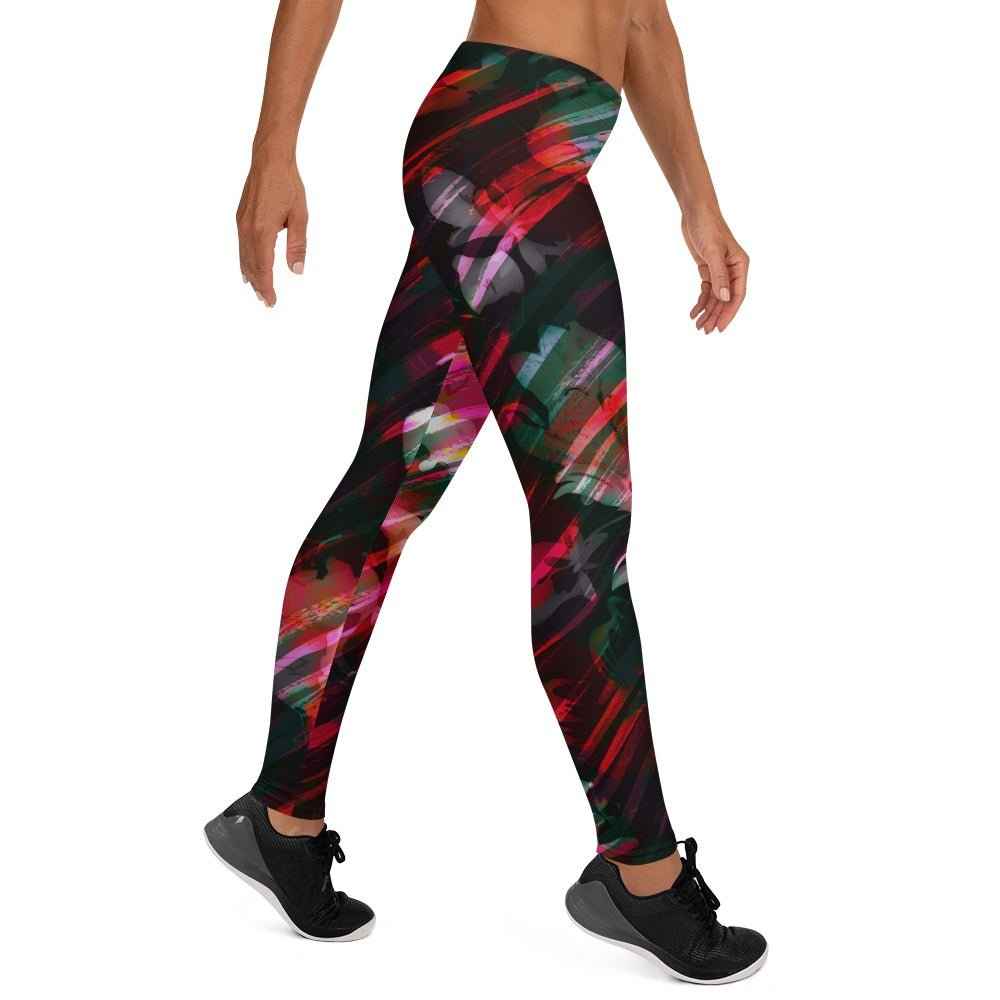 65 MCMLXV Women's Paintbrush Floral Print Leggings