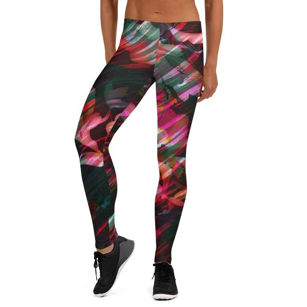 65 MCMLXV Women's Paintbrush Floral Print Leggings