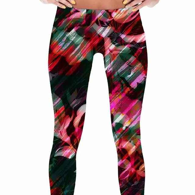65 MCMLXV Women's Paintbrush Floral Print Leggings