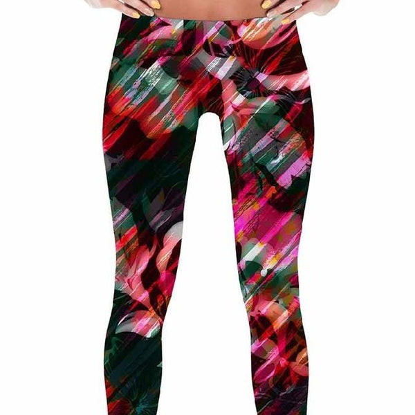 65 MCMLXV Women's Paintbrush Floral Print Leggings - 65mcmlxv