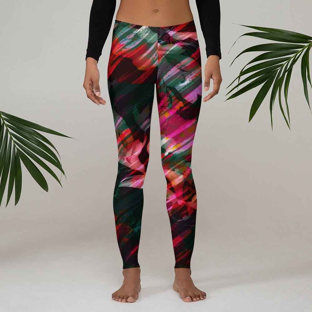 65 MCMLXV Women's Paintbrush Floral Print Leggings