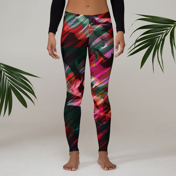 65 MCMLXV Women's Paintbrush Floral Print Leggings - 65mcmlxv