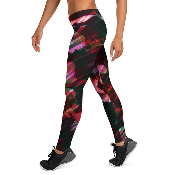 65 MCMLXV Women's Paintbrush Floral Print Leggings - 65mcmlxv