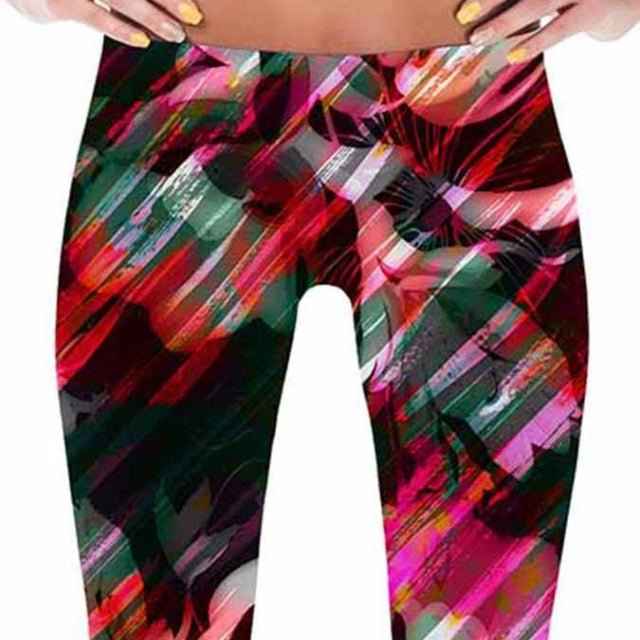 65 MCMLXV Women's Paintbrush Floral Print Leggings