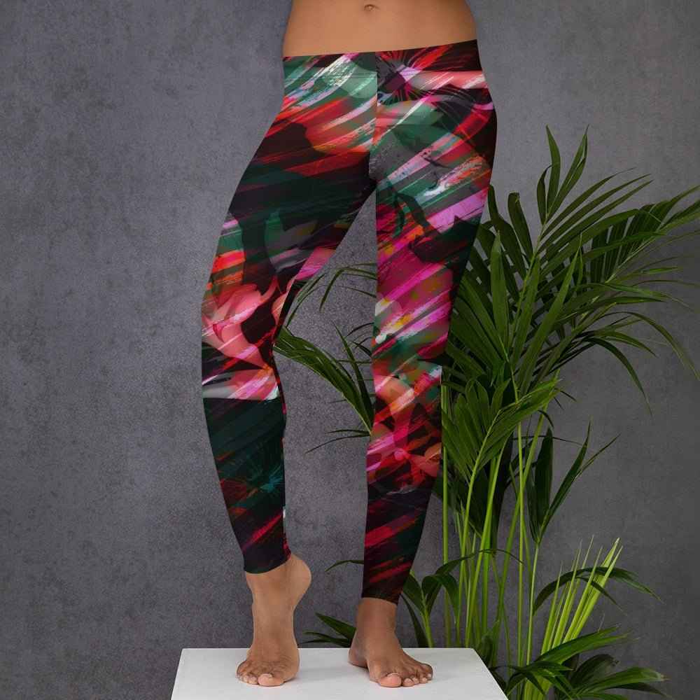 65 MCMLXV Women's Paintbrush Floral Print Leggings