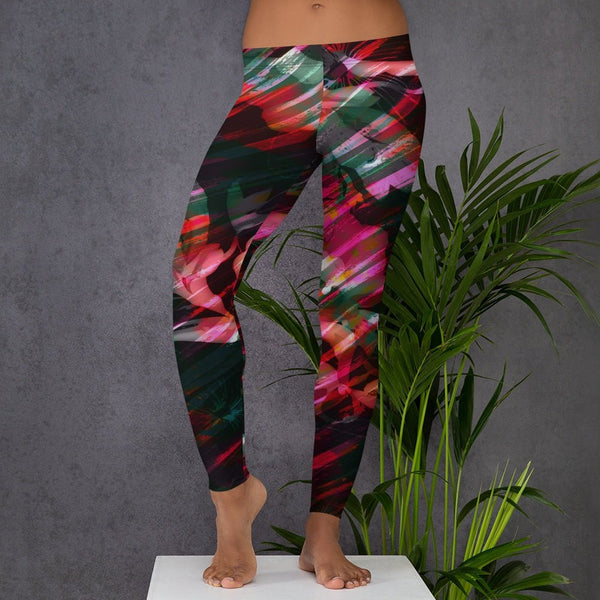 65 MCMLXV Women's Paintbrush Floral Print Leggings - 65mcmlxv