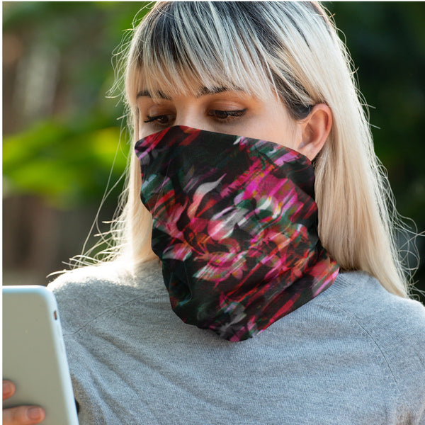 65 MCMLXV Women's Paintbrush Floral Print Neck Gaiter - 65mcmlxv