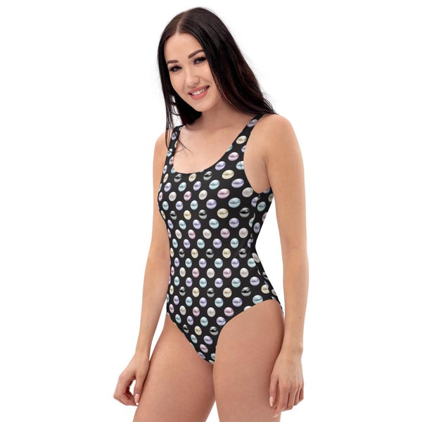 65 MCMLXV Women's Pearl Polka Dot Print 1 Piece Swimsuit - 65mcmlxv