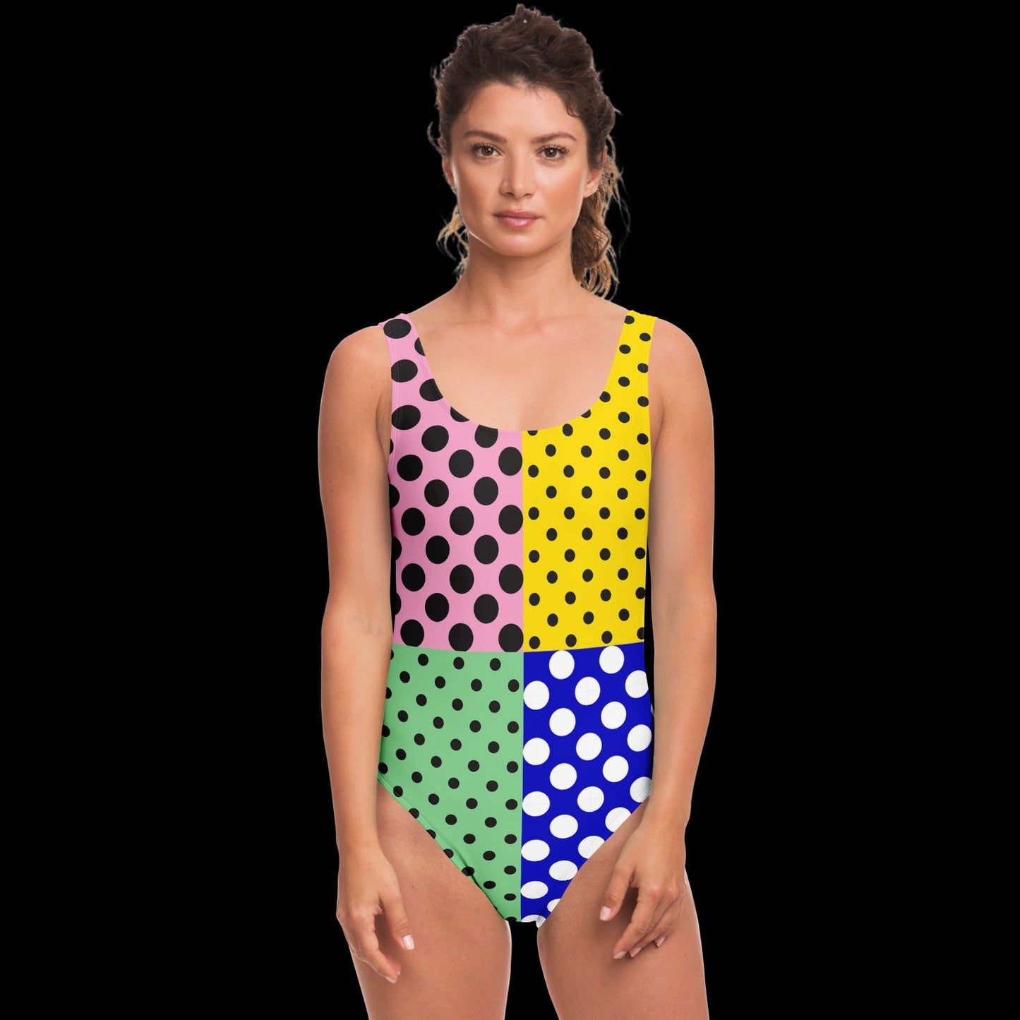 65 MCMLXV Women's Polka Dot Mix Print One - Piece Swimsuit - 65mcmlxv