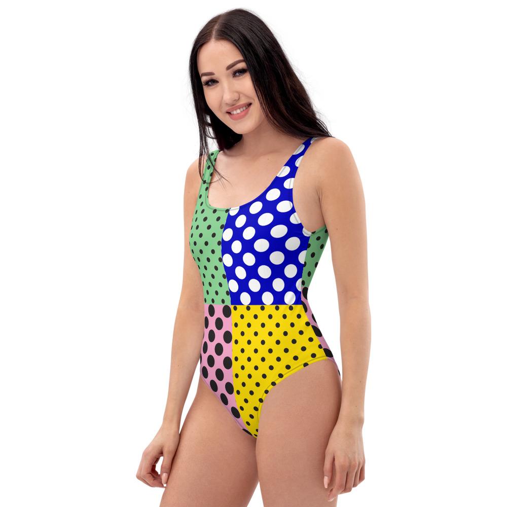 65 MCMLXV Women's Polka Dot Mix Print One - Piece Swimsuit - 65mcmlxv