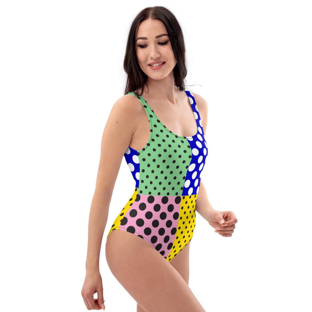 65 MCMLXV Women's Polka Dot Mix Print One - Piece Swimsuit - 65mcmlxv