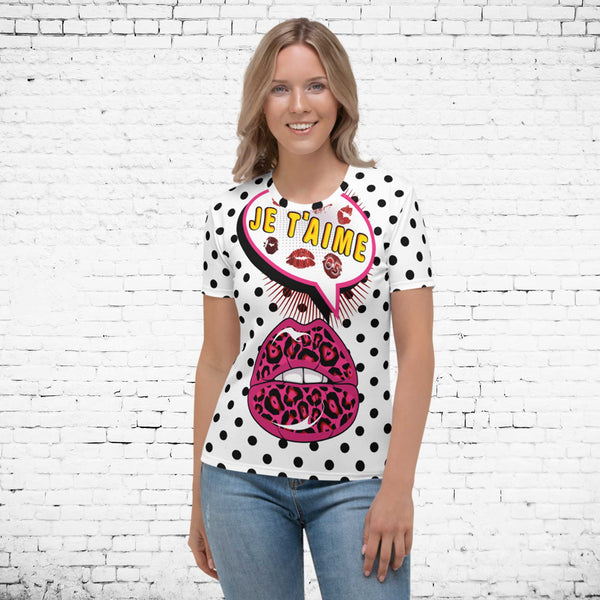 65 MCMLXV Women's Pop Art Love Print T-Shirt - 65mcmlxv