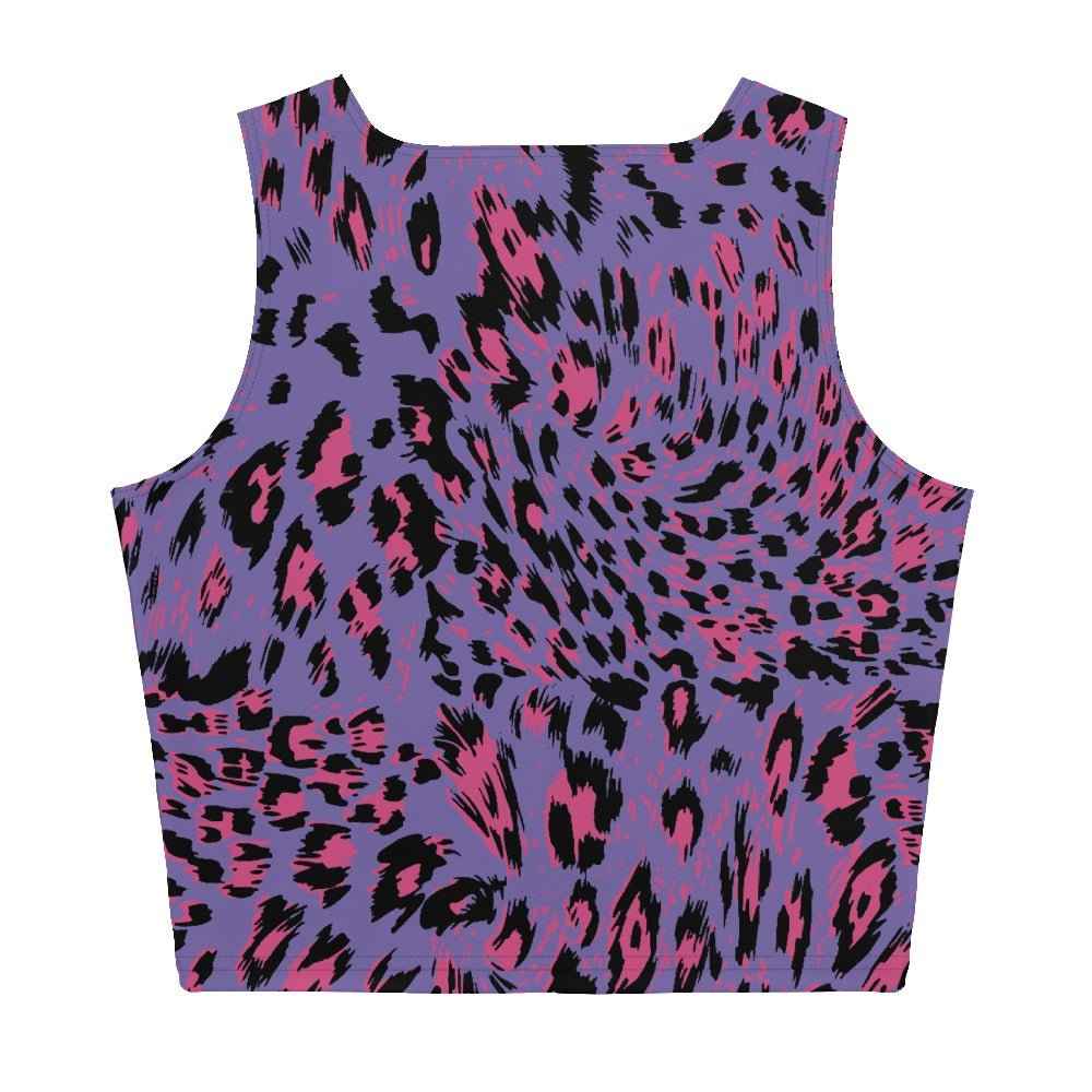 65 MCMLXV Women's Purple Leopard Print Crop Top