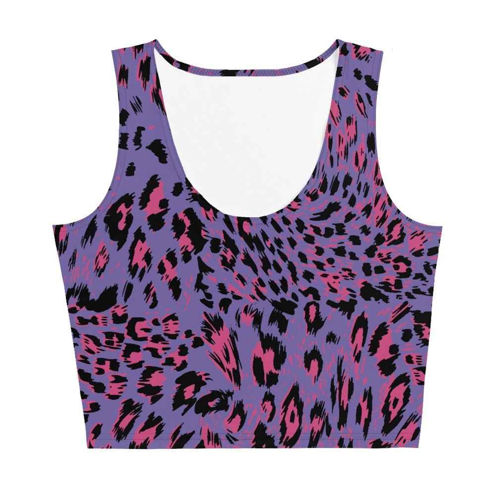 65 MCMLXV Women's Purple Leopard Print Crop Top