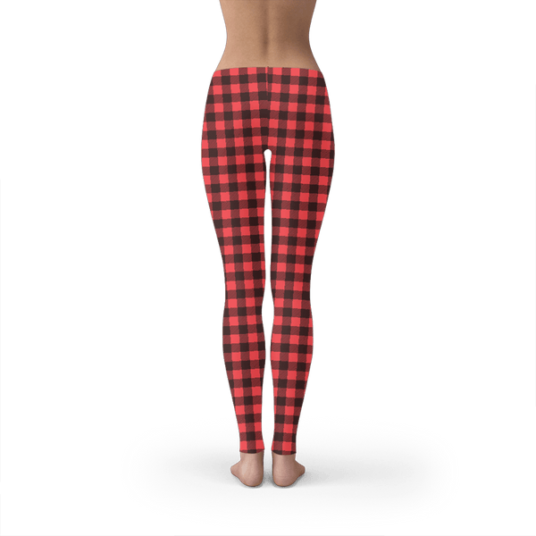 65 MCMLXV Women's Red Buffalo Plaid Print Leggings - 65mcmlxv