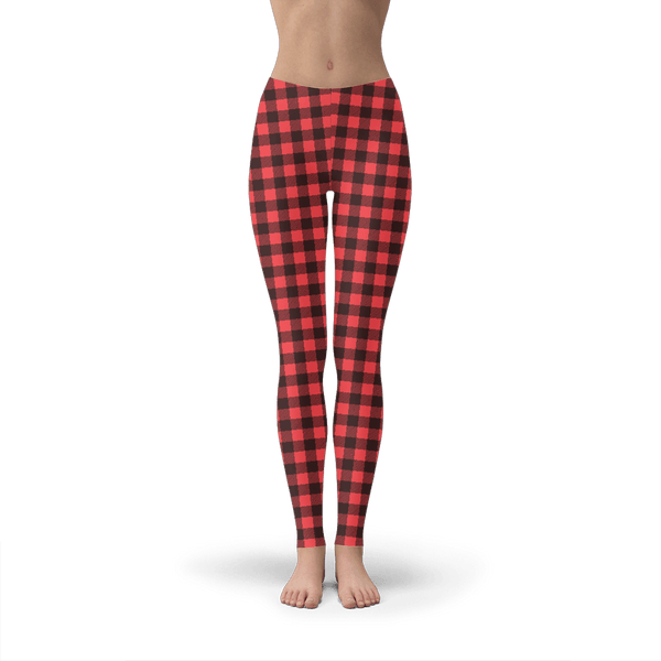 65 MCMLXV Women's Red Buffalo Plaid Print Leggings - 65mcmlxv
