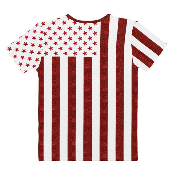 65 MCMLXV Women's Red & White American Flag Print T-Shirt - 65mcmlxv