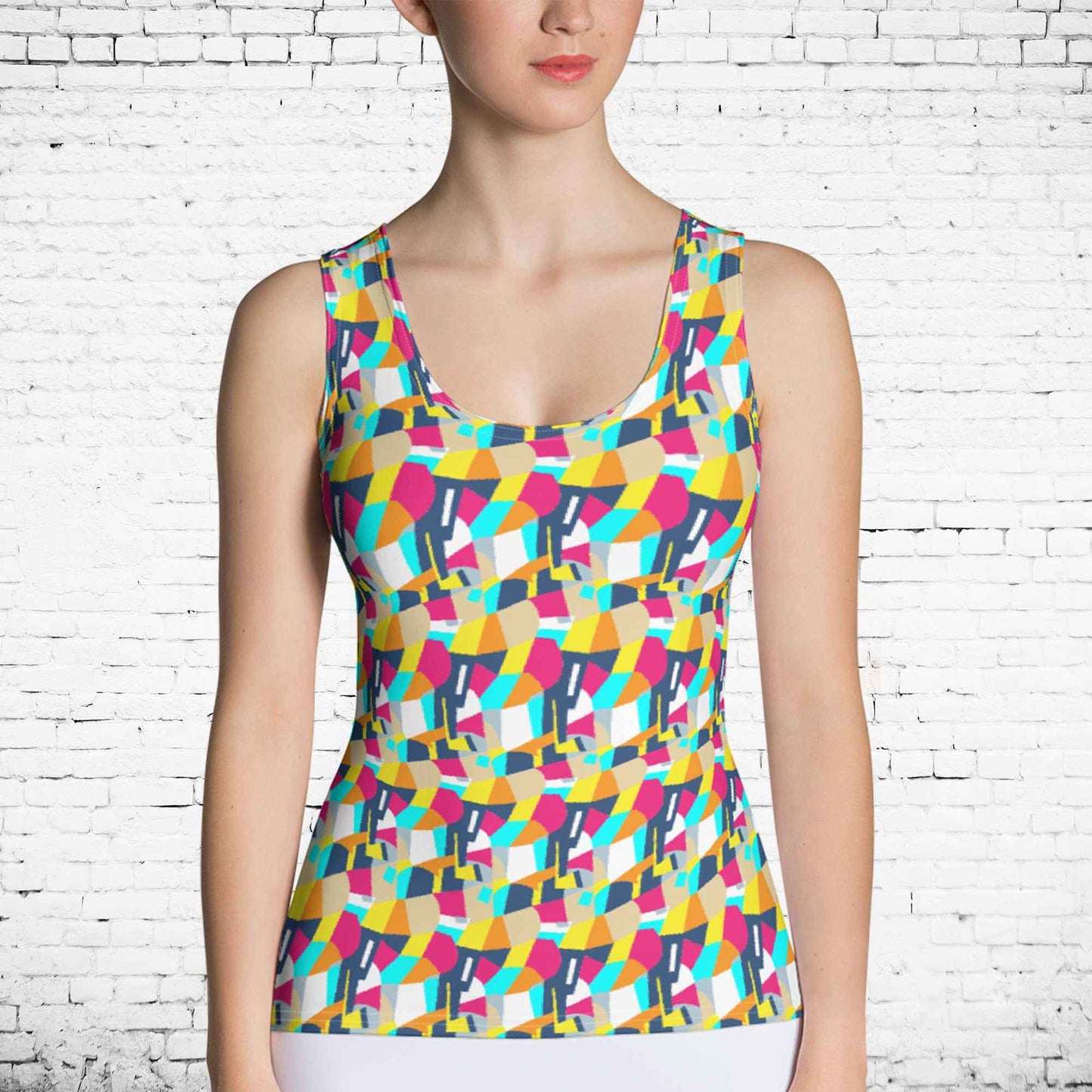 65 MCMLXV Women's Retro Color-Block Print Tank Top