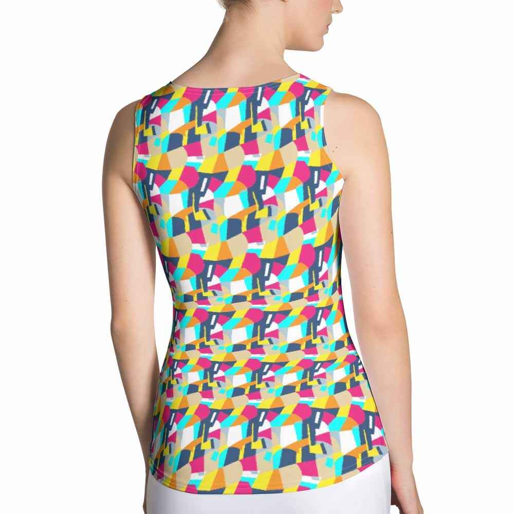 65 MCMLXV Women's Retro Color-Block Print Tank Top