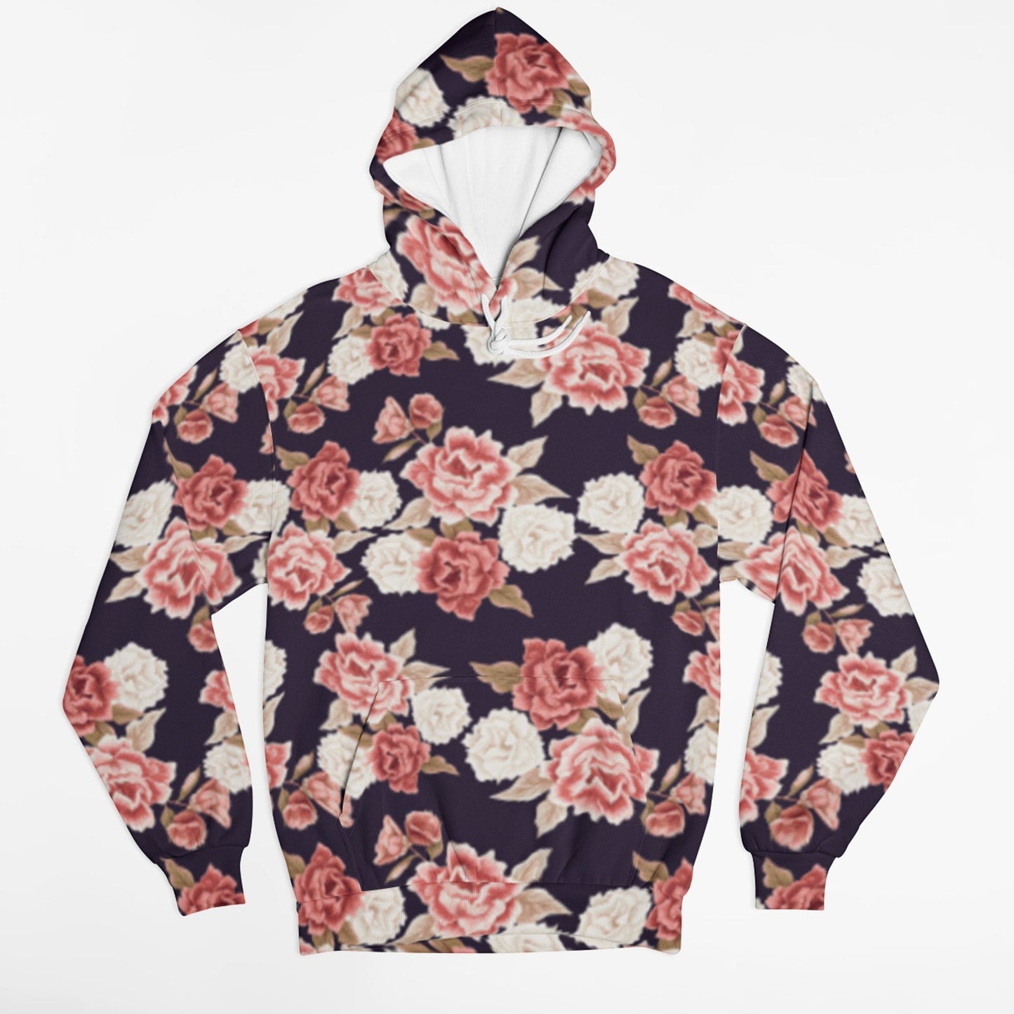 65 MCMLXV Women's Romantic Roses Print Fleece Hoodie - 65mcmlxv