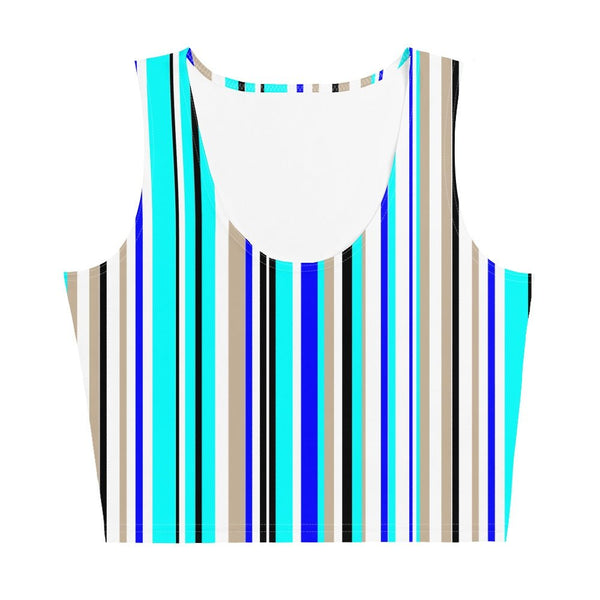 65 MCMLXV Women's Vertical Stripe Print Crop Top - 65mcmlxv