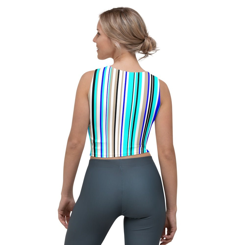 65 MCMLXV Women's Vertical Stripe Print Crop Top - 65mcmlxv
