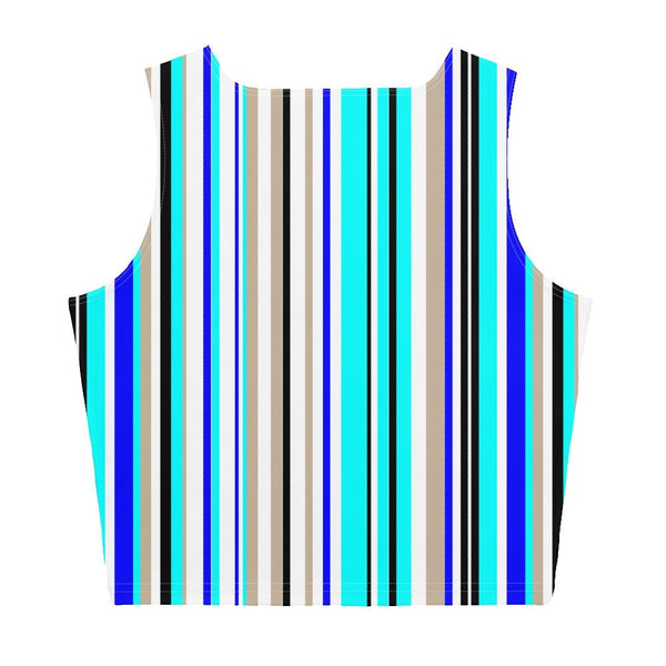 65 MCMLXV Women's Vertical Stripe Print Crop Top - 65mcmlxv