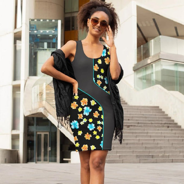 65 MCMLXV Women's Watercolor Floral S Print Dress - 65mcmlxv