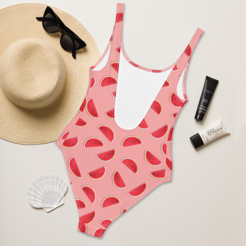 65 MCMLXV Women's Watermelon Toss Print 1 Piece Swimsuit - 65mcmlxv