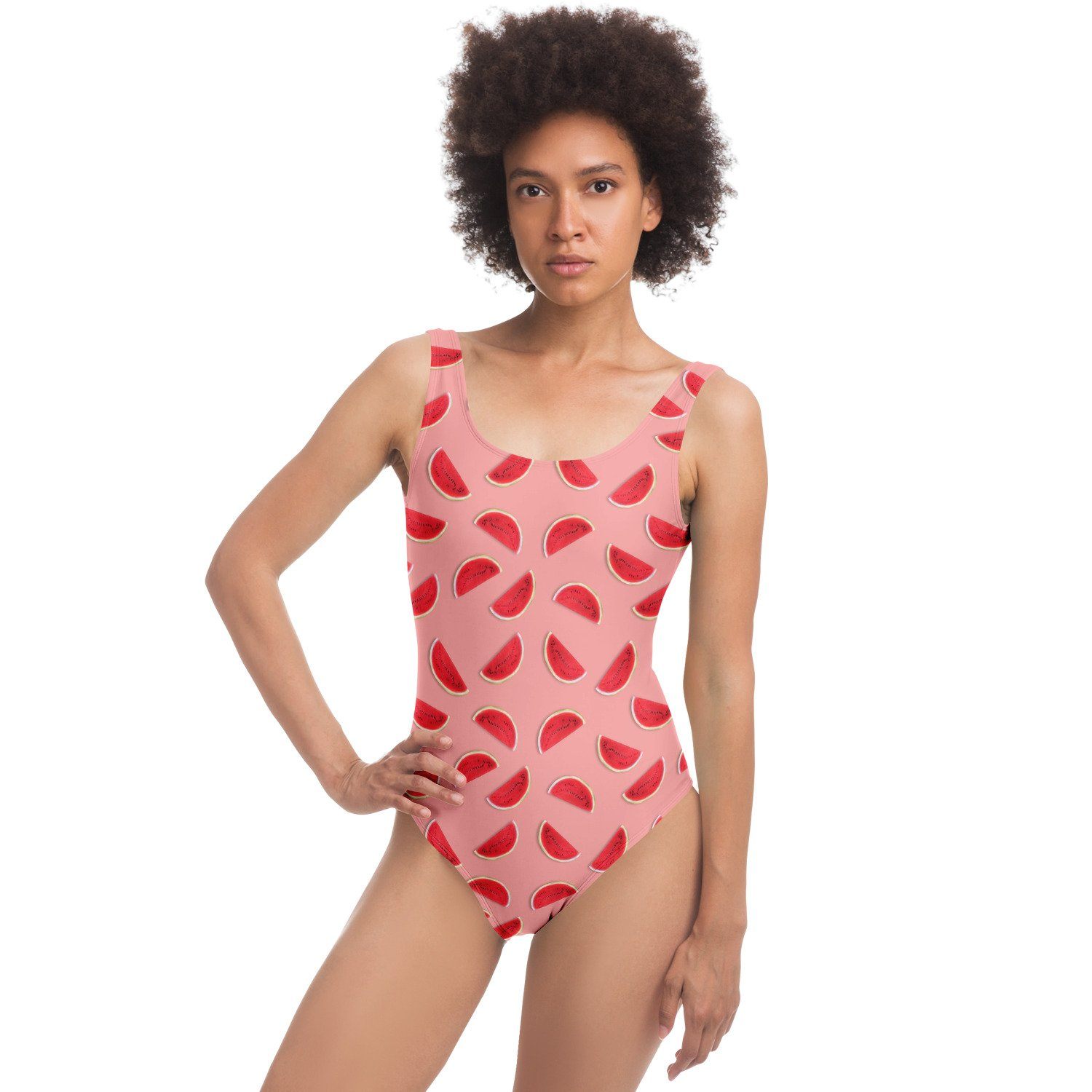 65 MCMLXV Women's Watermelon Toss Print 1 Piece Swimsuit - 65mcmlxv