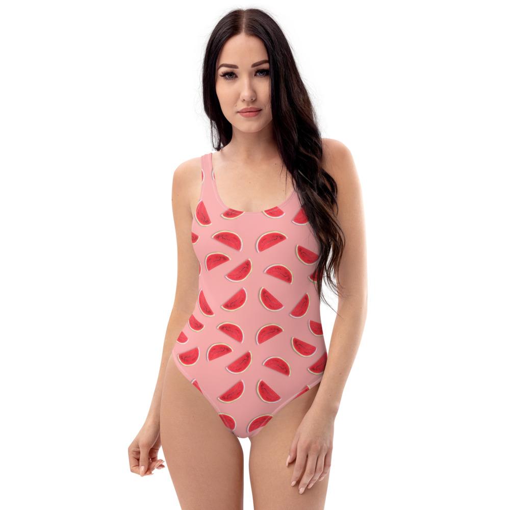 65 MCMLXV Women's Watermelon Toss Print 1 Piece Swimsuit - 65mcmlxv
