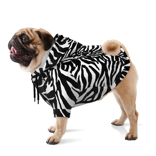 65 MCMLXV Zebra Print Dog Zip Hoodie - 65mcmlxv