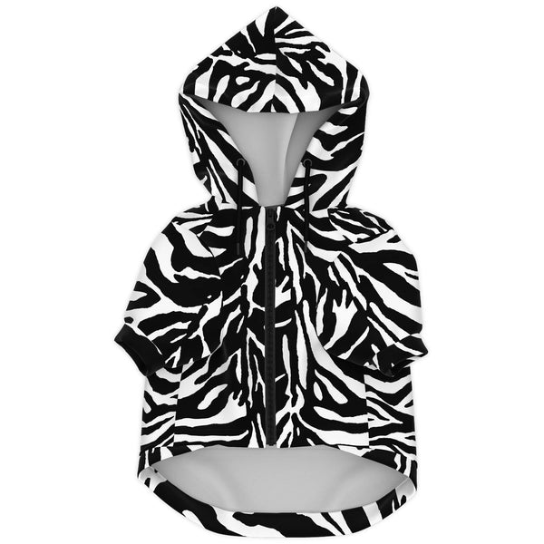 65 MCMLXV Zebra Print Dog Zip Hoodie - 65mcmlxv